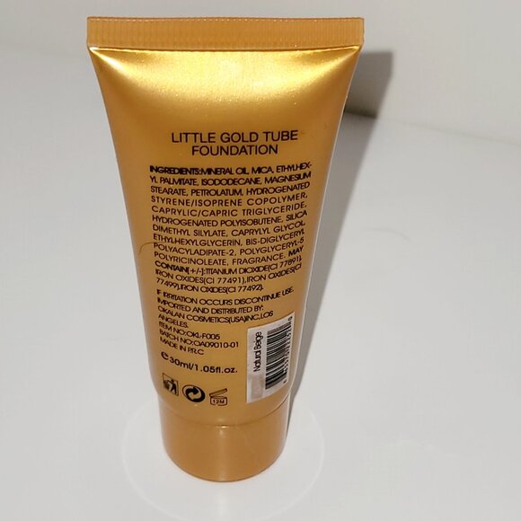 Okalan chic Little Gold Tube Foundation Makeup Natural Beige Waterpro - Picture 2 of 2